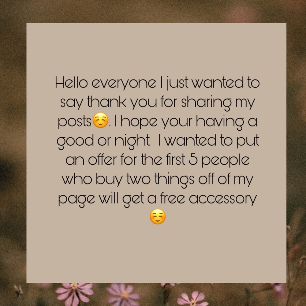 Offer 😊